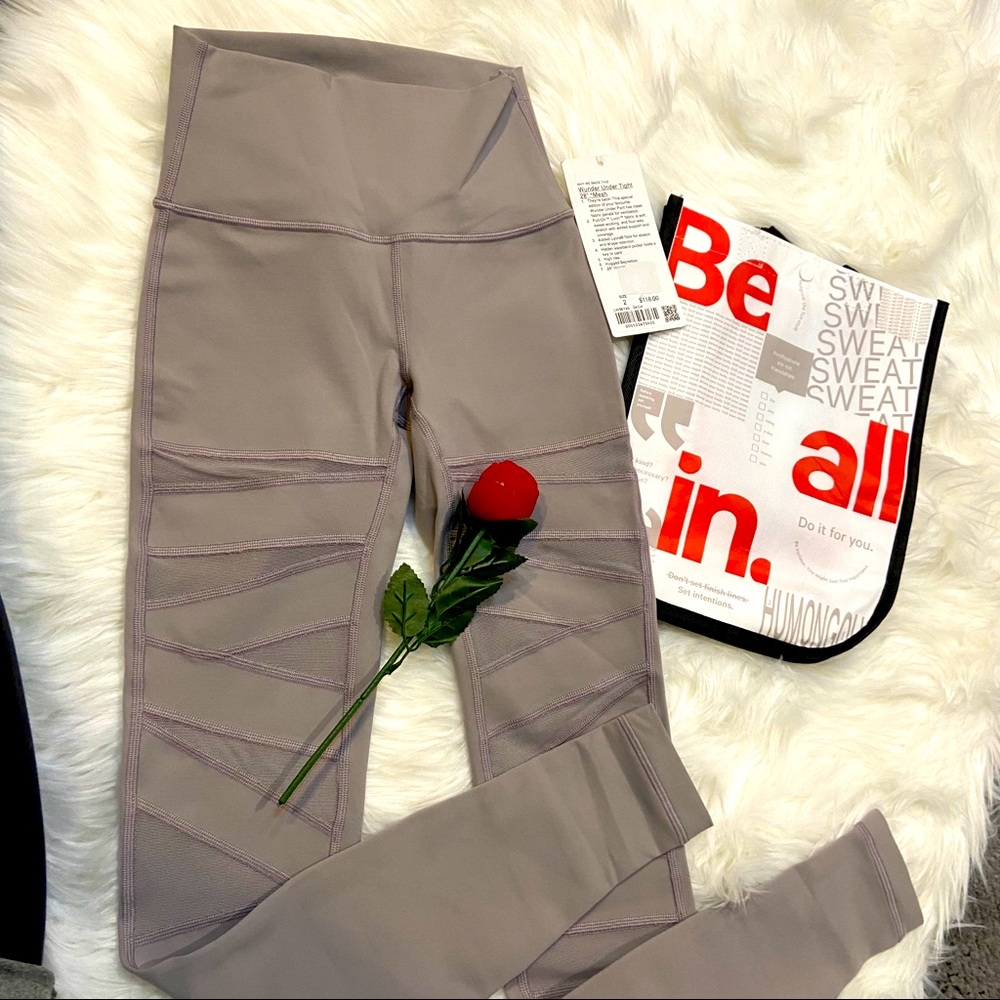 Lululemon Wunder Under Tech Mesh *Chrome Sz 2*